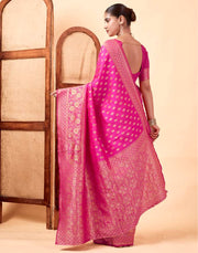 Exquisite Rani Pink Banarasi Silk Saree