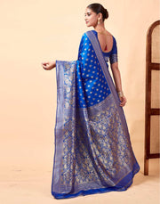 Regal Royal Blue Banarasi Silk Saree