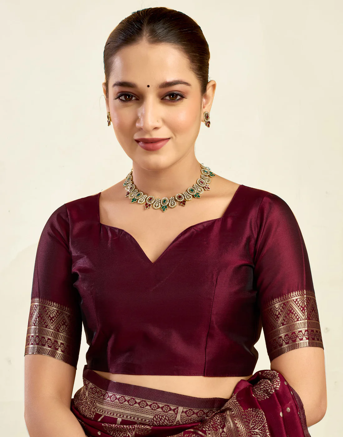 Opulent Maroon Banarasi Silk Saree