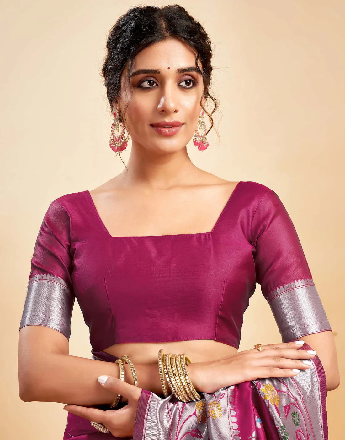 Exquisite Rani Pink Banarasi Silk Saree