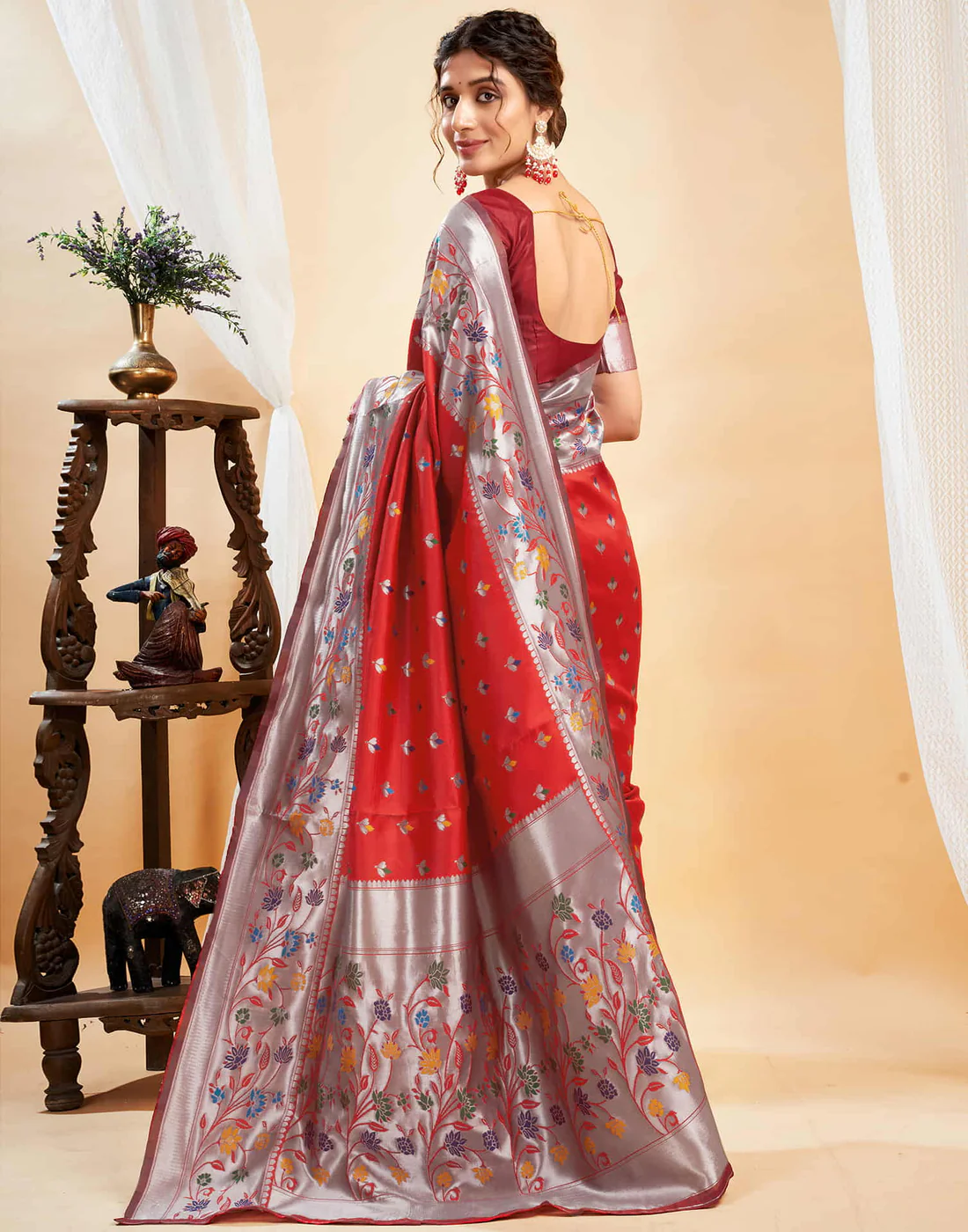 Timeless Red Banarasi Silk Saree