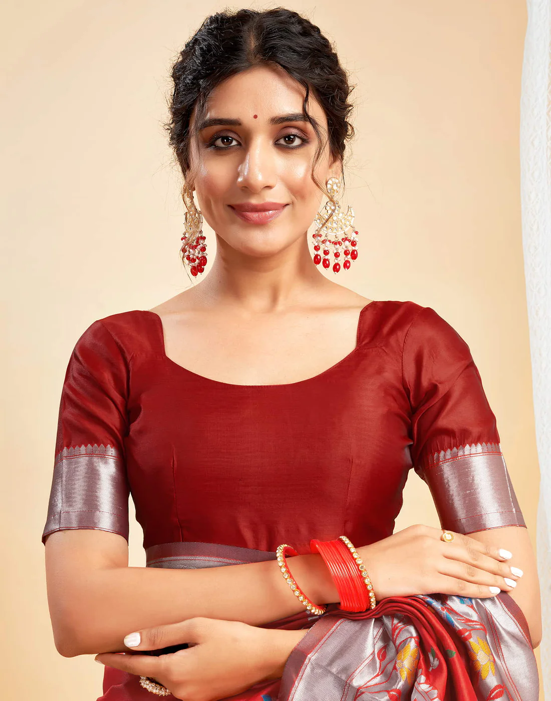 Timeless Red Banarasi Silk Saree