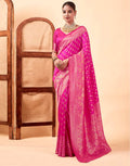 Exquisite Rani Pink Banarasi Silk Saree