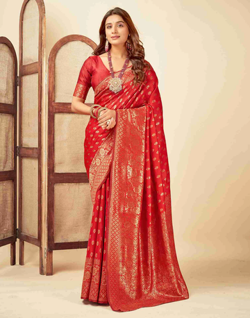 Timeless Red Banarasi Silk Saree