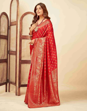 Timeless Red Banarasi Silk Saree