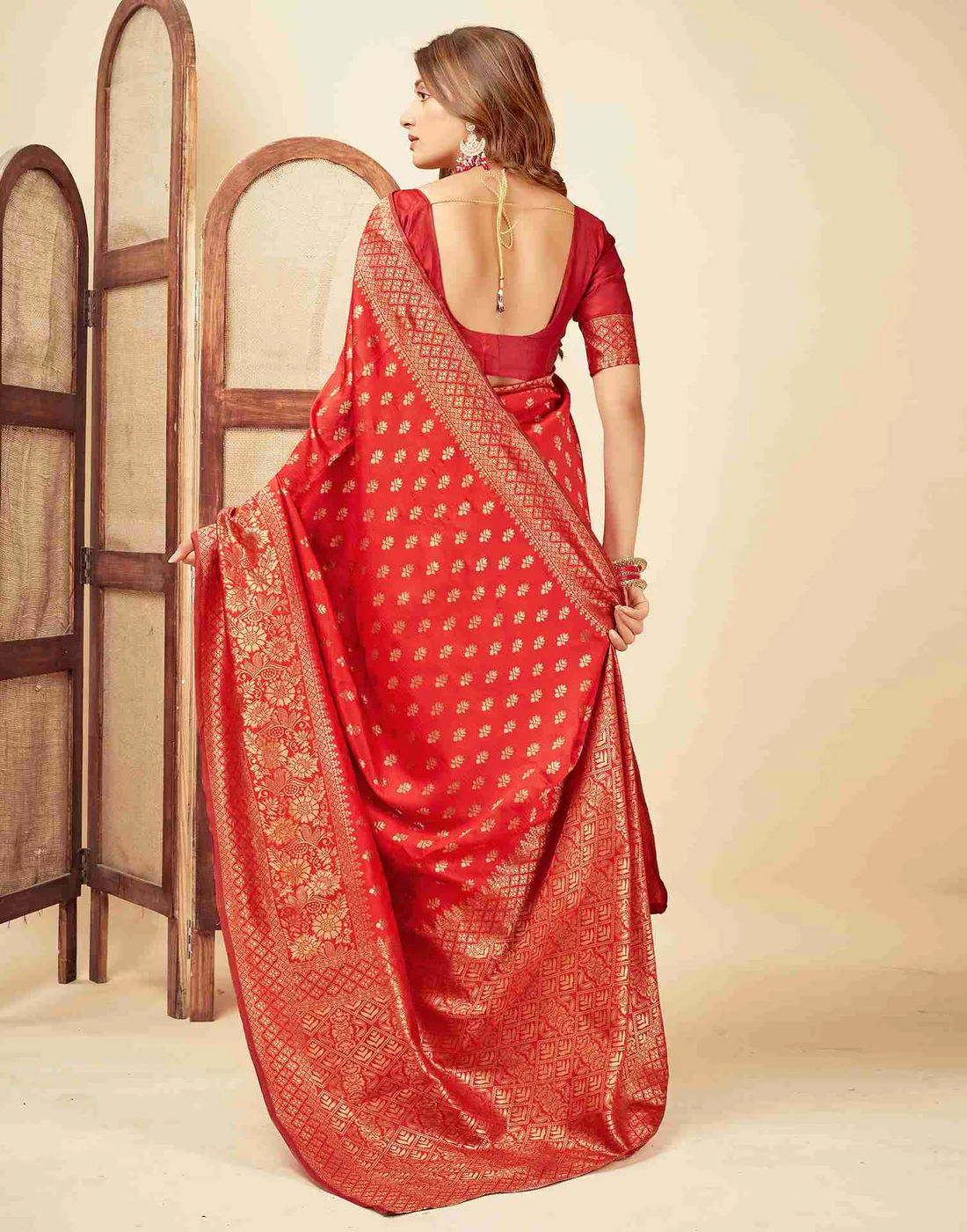 Timeless Red Banarasi Silk Saree