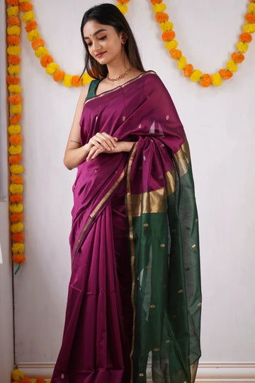 Banarasi Silk Saree with Elegant Zari Weaving