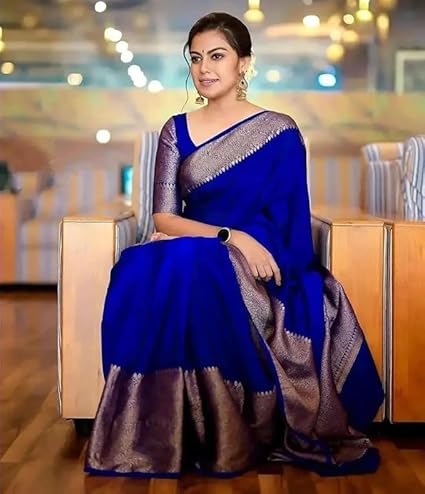 Royal Purple Banarasi Silk Saree with Golden Zari