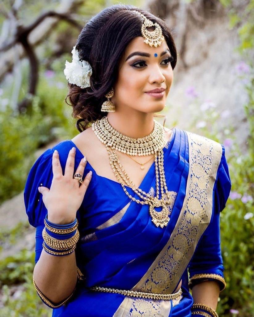 Royal Blue Banarasi Silk Saree with Luxurious Golden Zari